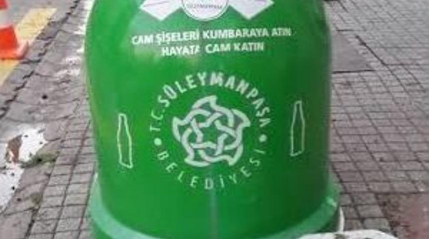 S&uuml;leymanpaşa Belediyesi&rsquo;ne Cam Ambalaj Atığı Kumbarası Hediye Edildi