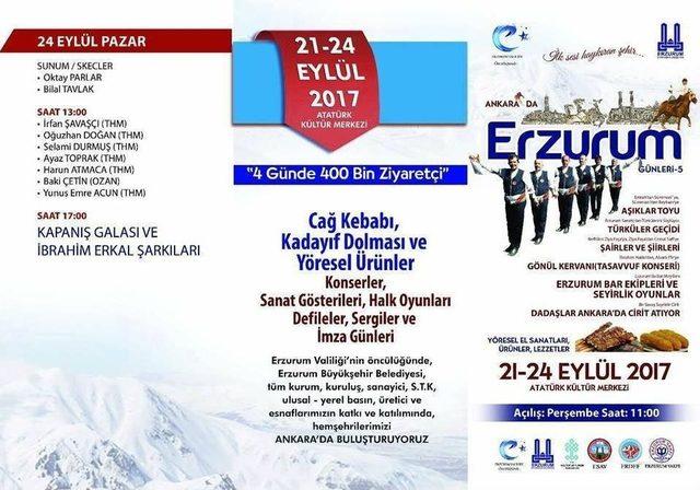 Ankara’da Erzurum Tanıtım Günleri Etkinliği