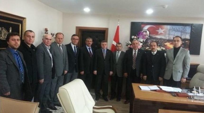 Ak Parti Heyetinden, Yeni G&ouml;reve Başlayan Kurum M&uuml;d&uuml;rlerine Ziyaret