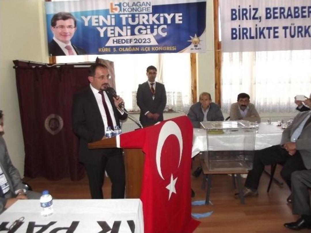 K&uuml;re Ak Parti İl&ccedil;e Başkanı Coşkun Salcıoğlu G&uuml;ven Tazeledi