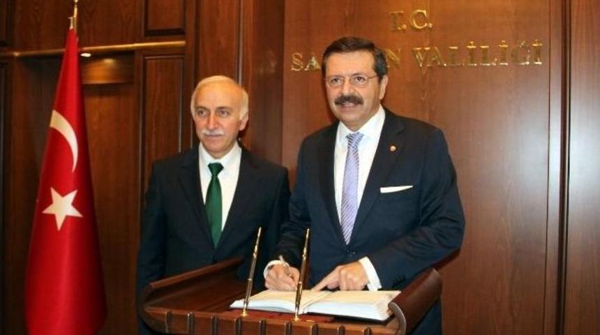 Hisarcıklıoğlu, Vali Şahin&rsquo;i Ziyaret Etti