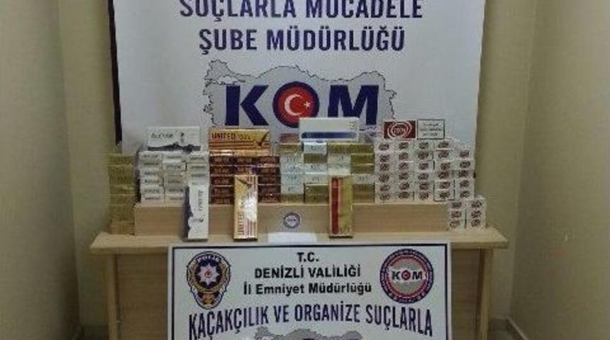 Denizli&rsquo;de Bin 306 Paket Ka&ccedil;ak Sigara Ele Ge&ccedil;irildi