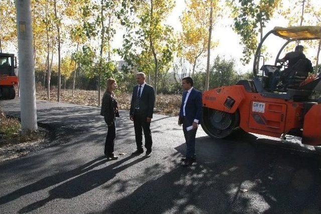 Başkan Dişli, Asfalt &Ccedil;alışmalarını Yerinde İnceledi 2