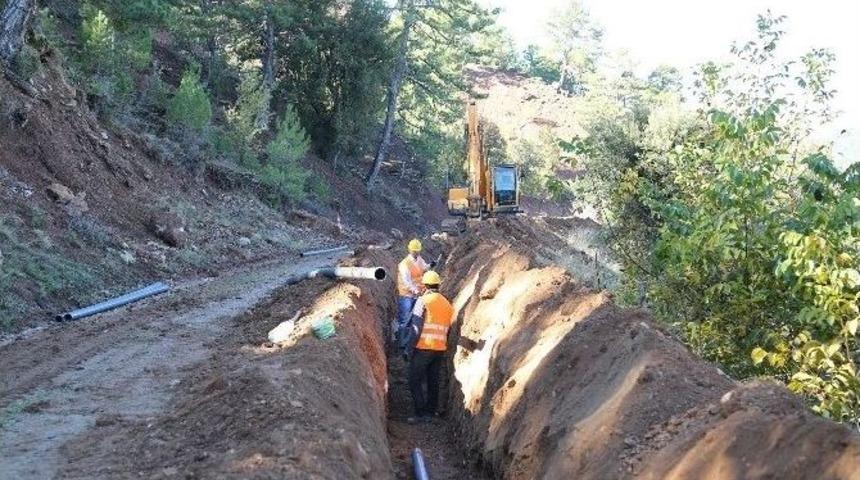 &Ccedil;ameli&rsquo;de Yeni İ&ccedil;me Suyu Hattı D&ouml;şendi