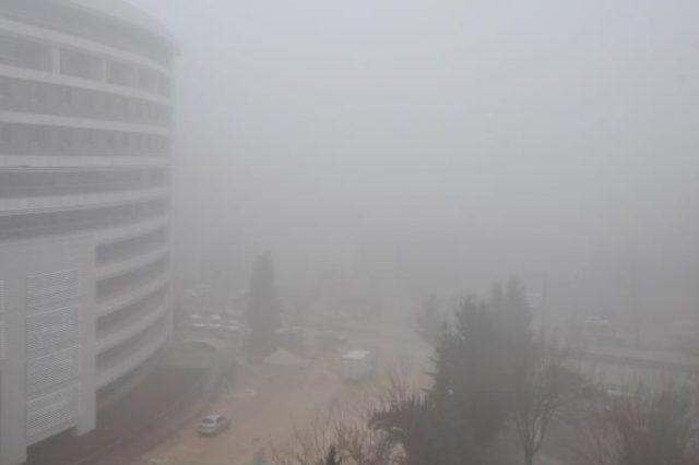 Gaziantep’Te Etkili Sis Ulaşımı Etkiledi