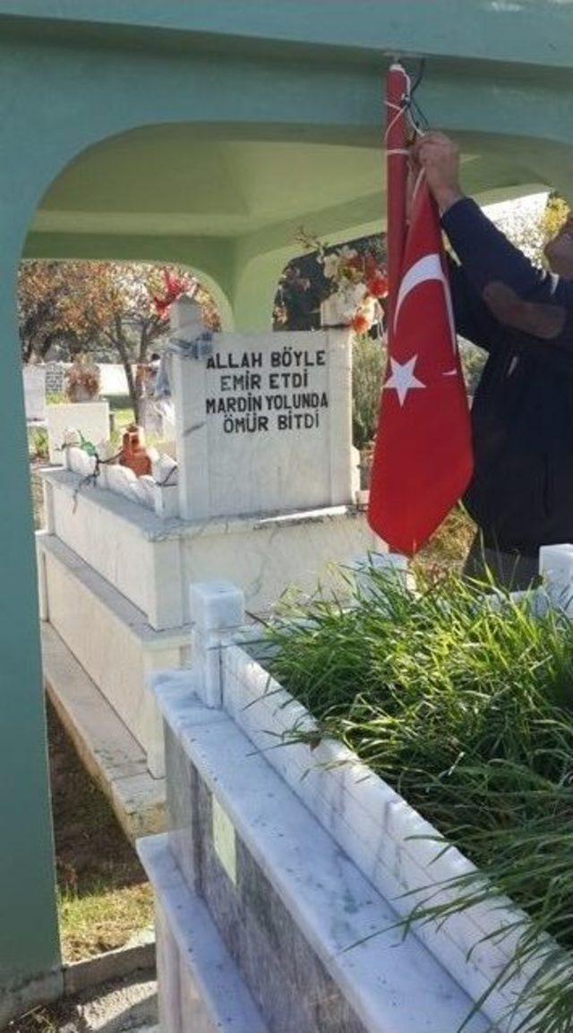 &Ccedil;ine Belediyesi, Şehit Mezarlarının Bakımını Yaptı 1