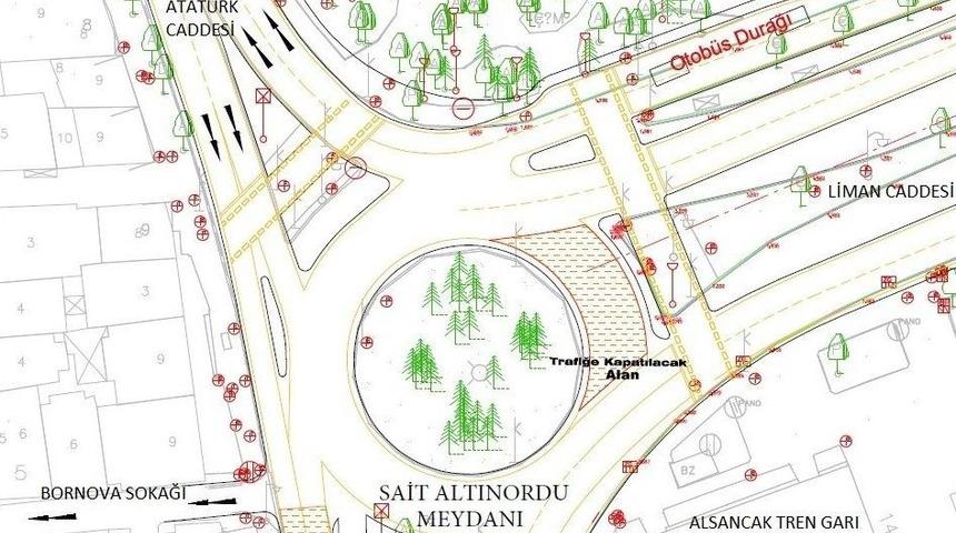 Sait Altınordu Meydanı&rsquo;nda Raylar D&ouml;şeniyor