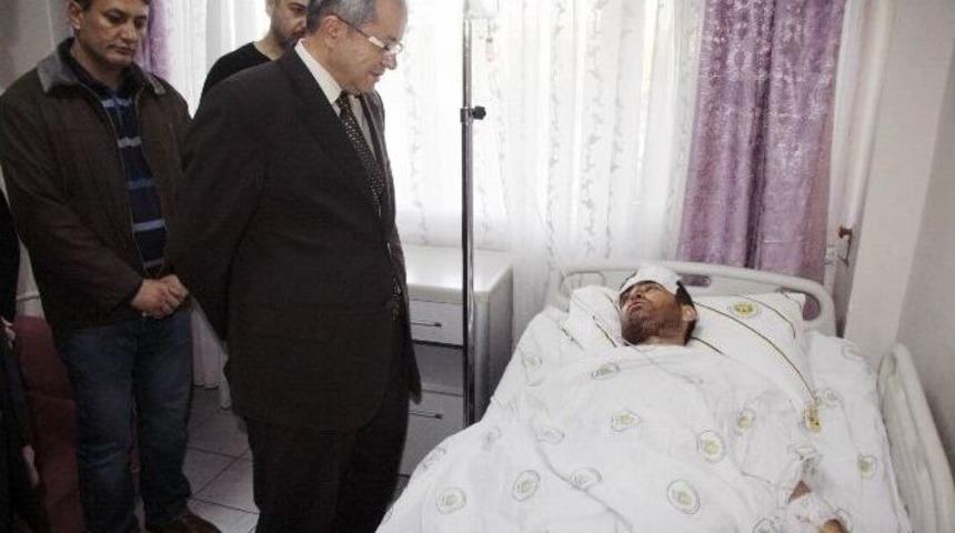 B&ouml;ğ&uuml;rc&uuml;&rsquo;den Kaza Yapan Polise Ziyaret