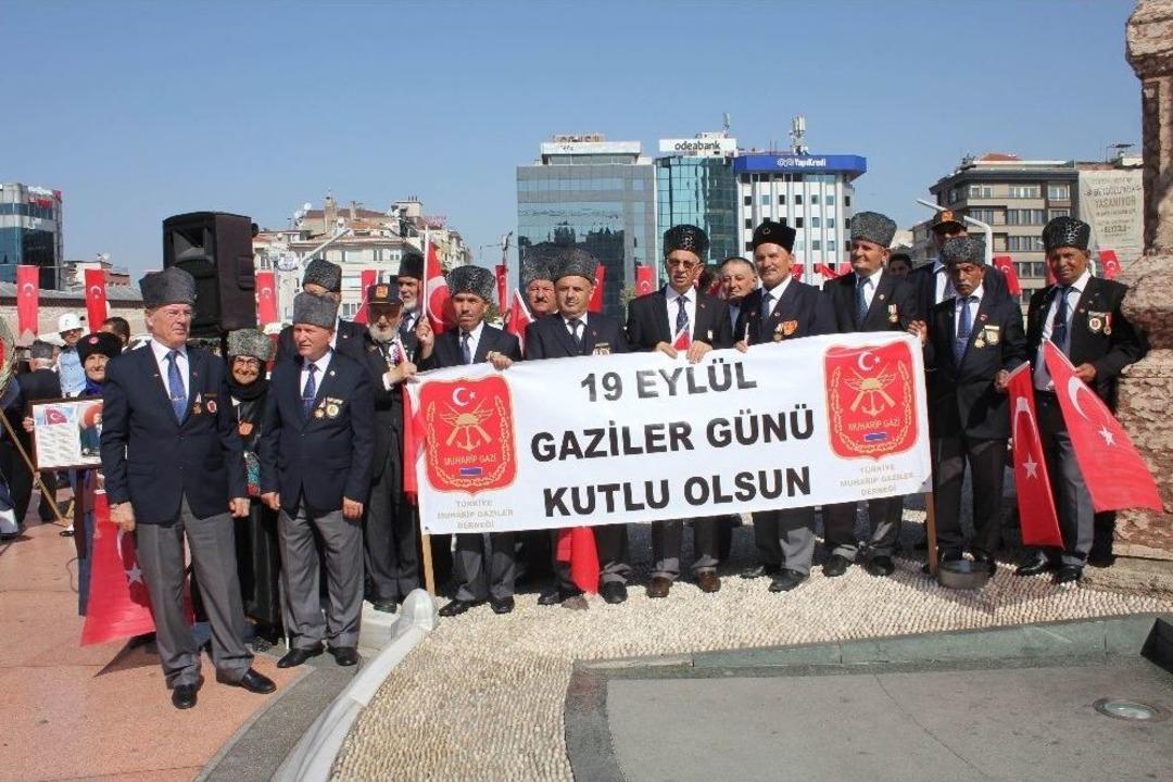 19 Eyl&uuml;l Gaziler G&uuml;n&uuml; Taksim&rsquo;de Kutlandı