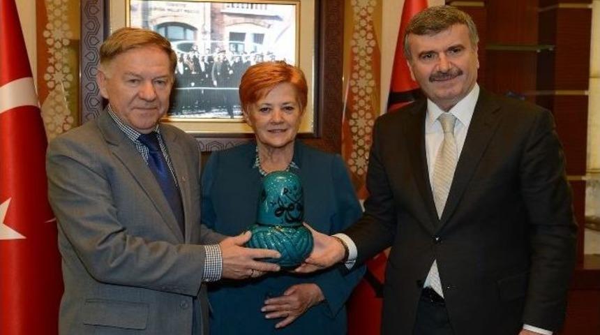 Başkan Aky&uuml;rek&rsquo;e Saraybosnalı Mevkidaşından Ziyaret