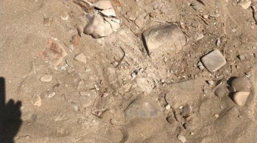 Saros K&ouml;rfezi&rsquo;ndeki Tatbikatta Mermi Par&ccedil;aları Sahile D&uuml;şt&uuml;