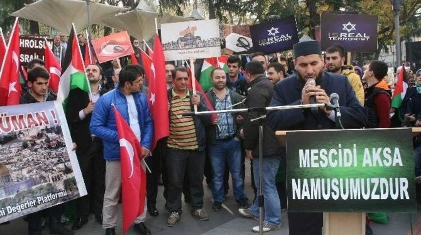 İsrail&rsquo;in Mescit-i Aksaya Yaptığı Saldırı Trabzon&rsquo;da Kınandı