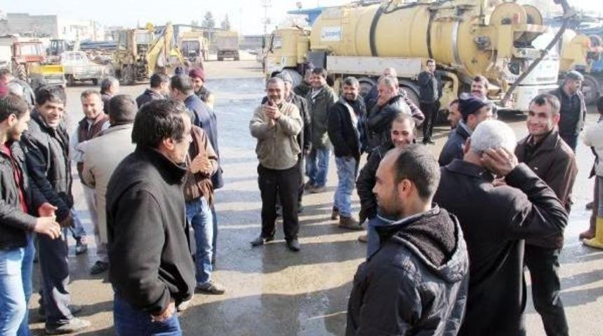 Şanlıurfa'da Taşeron İş&ccedil;ilerden Kontak Kapatma Eylemi