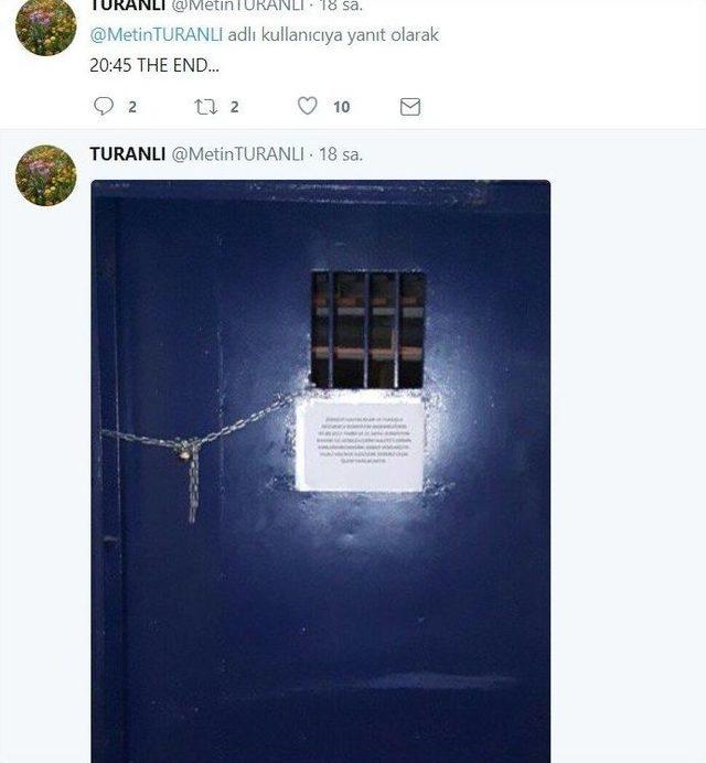 Genelevin Kapatılmasını Twitter’dan Yazarak Duyurdu 3