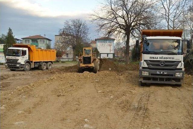 Erbaa Sağlık Yüksekokulu’nda Peyzaj Çalışması