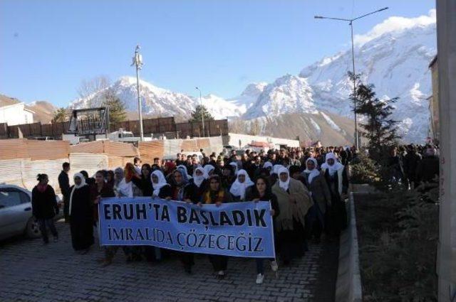 Cizredeki Provokasyonlar Hakkari'de Protesto Edildi