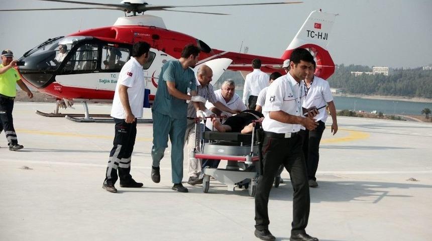Kalbi Sıkışan Hasta Ambulans Helikopterle Hastaneye Kaldırıldı