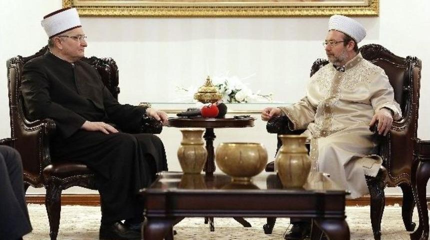 Diyanet İşleri Başkanı Görmez, Hırvatistan İslam Birliği Başkanı Hasanoviç’i Kabul Etti