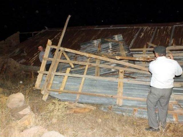 Yozgat ta Şiddetli R&uuml;zgar &Ccedil;atıları U&ccedil;urdu, Ağa&ccedil;ları K&ouml;k&uuml;nden S&ouml;kt&uuml; 3