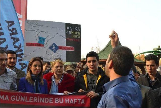 Chp Ankara Gençlik Örgütü, Ankara Büyükşehir Belediyesi’ni Protesto Etti