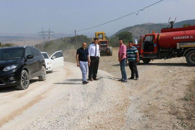 Kaymakam Serin Yol &Ccedil;alışmalarını Yerinde İnceledi 1