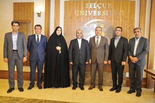 İran K&uuml;lt&uuml;r M&uuml;steşarı&rsquo;ndan Rekt&ouml;r Şahin&rsquo;e Ziyaret 2