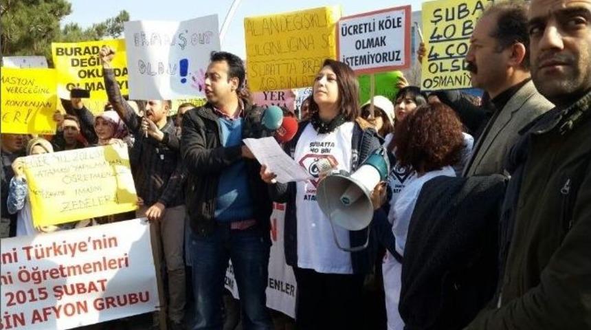 Ankara&rsquo;da Atanamayan &Ouml;ğretmenlerden Eylem