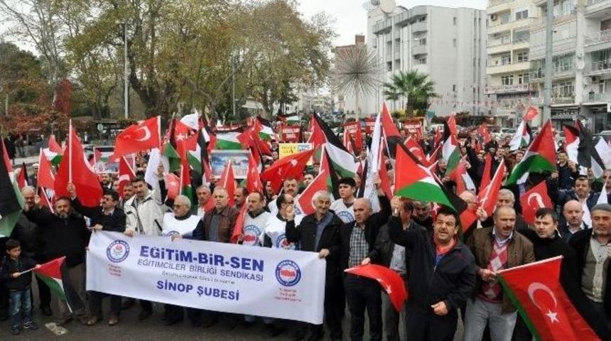 Sinop&rsquo;ta İsrail Protesto Edildi