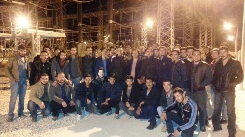 Elmalı Myo Öğrencileri Yüksek Gerilim Şalt Sahasını Gezdiler