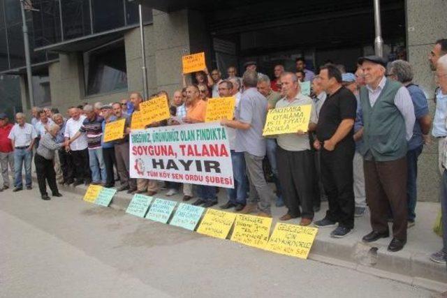 Borsa Önünde Fındık Fiyatı Protestosu