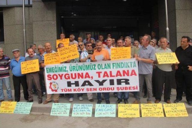 Borsa Önünde Fındık Fiyatı Protestosu