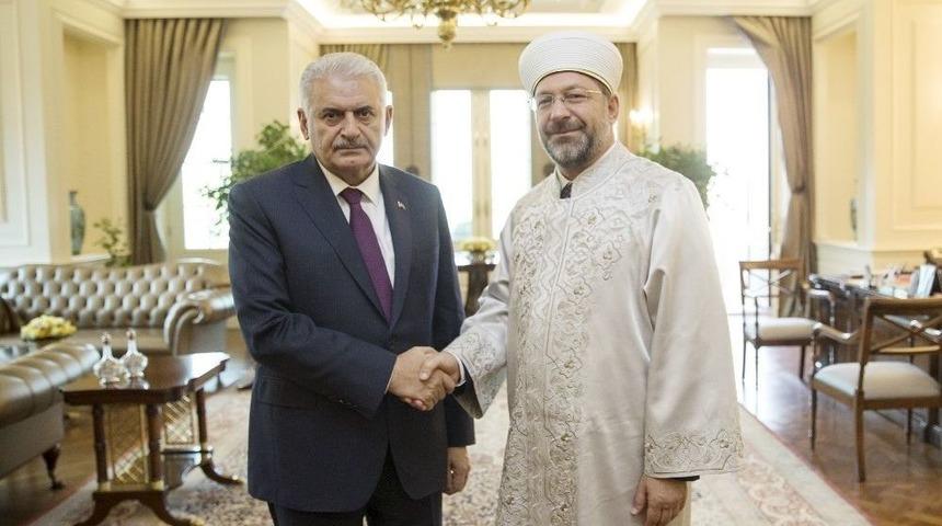 Başbakan Yıldırım, Diyanet İşleri Başkanı Erbaş&rsquo;ı Kabul Etti