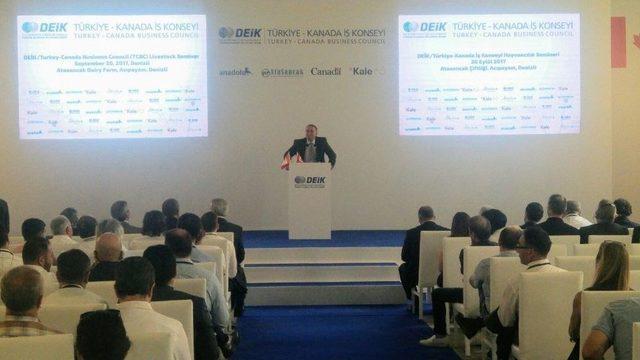 Acıpayam&rsquo;da T&uuml;rkiye - Kanada İş Konseyi Hayvancılık Semineri 1