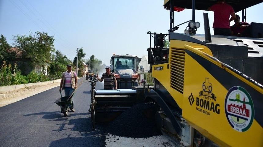 Erbaa&rsquo;da Sıcak Asfalt &Ccedil;alışması