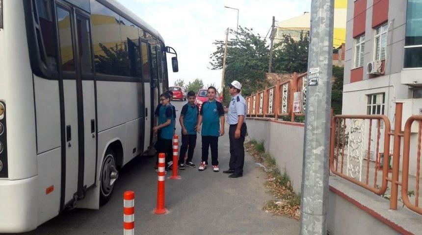 Zabıta &Ouml;ğrenci Servislerini Denetliyor