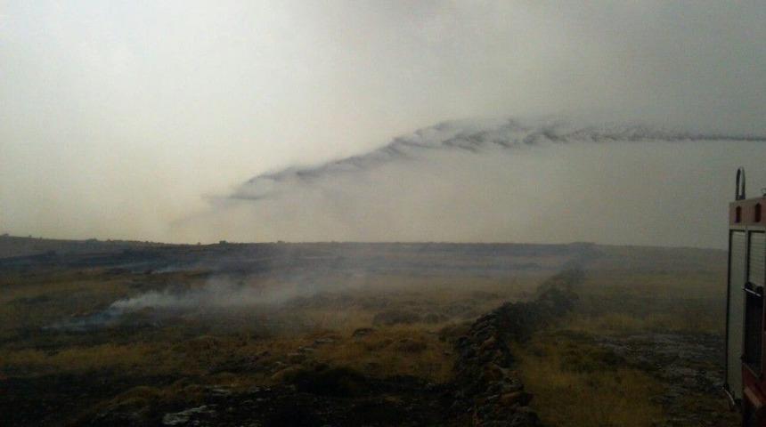 Midyat&rsquo;ta Anız Yangını