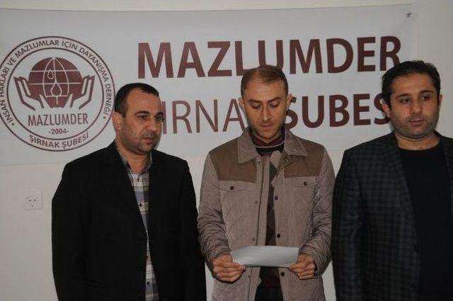 Mazlumder Şırnak Şubesinden Cizre&rsquo;deki Olaylarla İlgili A&ccedil;ıklama 1