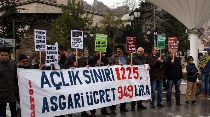 Tokat&rsquo;ta Asgari &Uuml;cret Eylemi