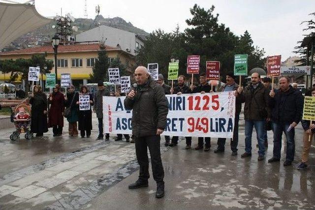 Tokat’ta Asgari Ücret Eylemi