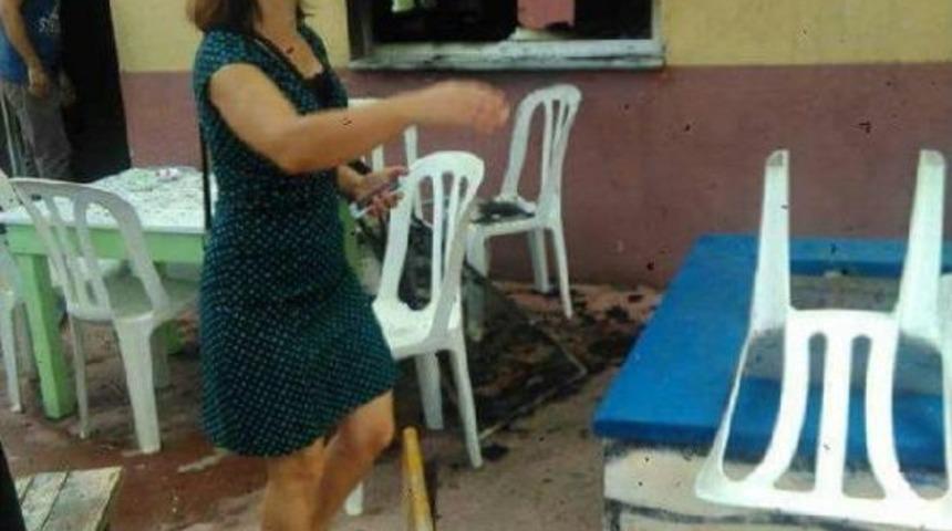 Okul Kantininde Yangın &Ccedil;ıktı