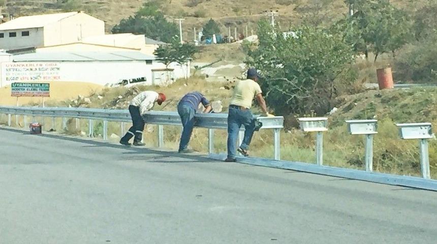 Sungurlu-kırıkkale Karayoluna Bariyerli &Ouml;nlem