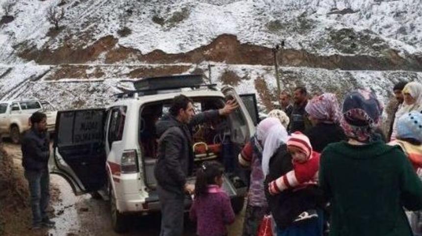 Damdan D&uuml;şen Kadın, Kar Nedeniyle K&ouml;yde Mahsur Kaldı