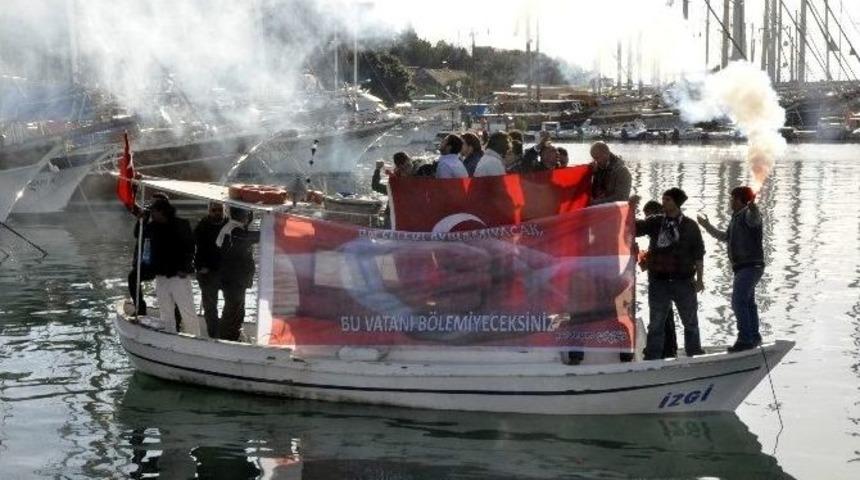 Uludere Anmasına Denizden Protesto