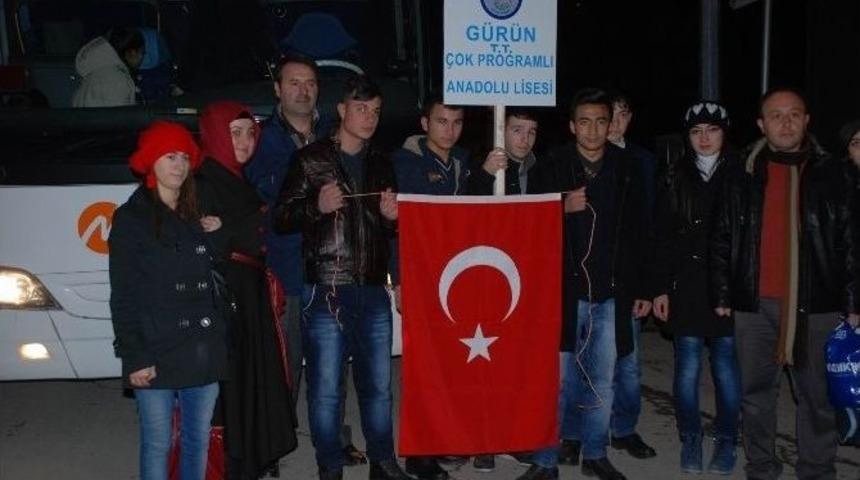 G&uuml;r&uuml;n&rsquo;de &Ouml;ğrenciler Sarıkamış&rsquo;a Gitti
