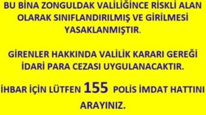 196 Metruk Binaya Giriş Yasağı