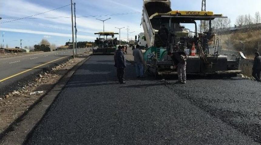 Sarıkamış&rsquo;ta Asfalt &Ccedil;alışmaları