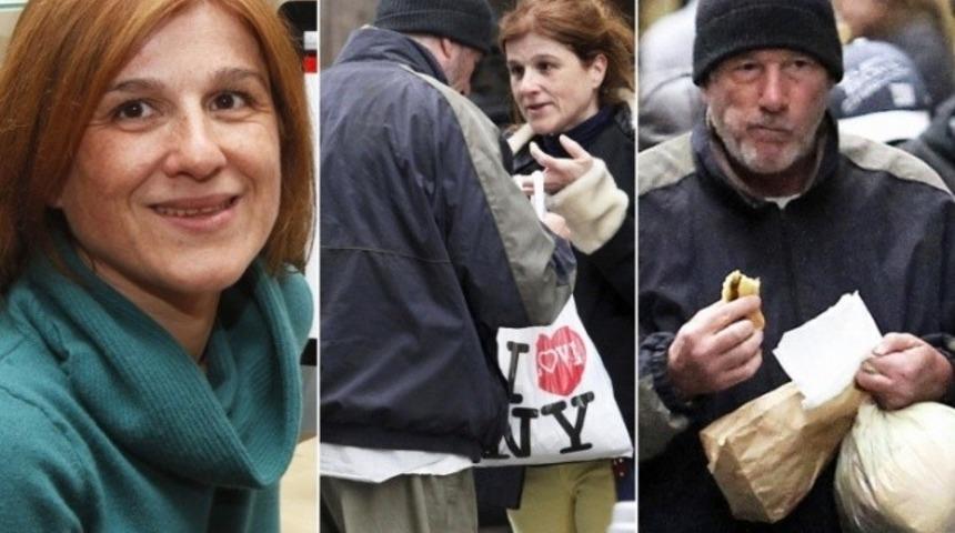 Bir Dilim Pizza, Biraz Dalgınlık, Bolca İnsanlık: Fransız Kadının Yemek İkram Ettiği Evsiz Bakın Kim &Ccedil;ıktı :)