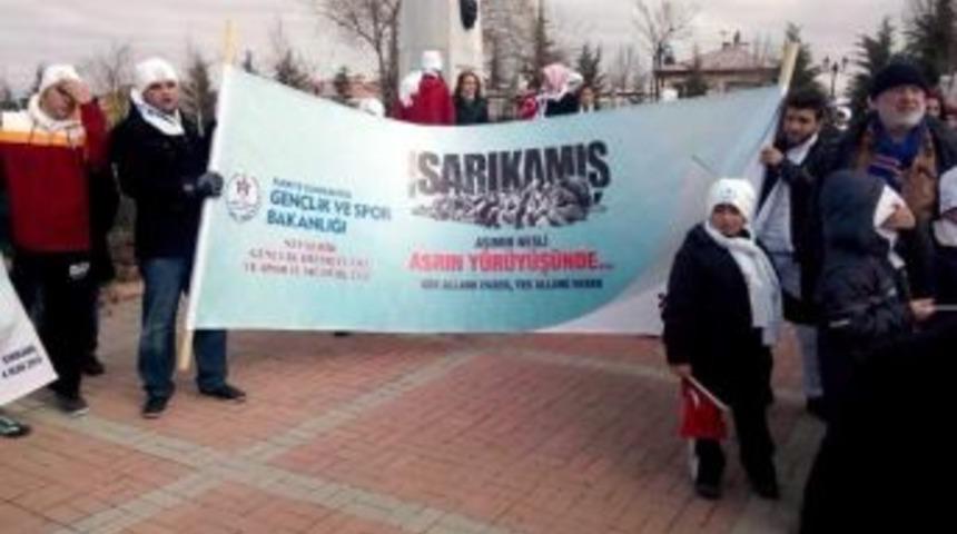 Nevşehir&rsquo;de Sarıkamış Şehitleri İ&ccedil;in Anma Y&uuml;r&uuml;y&uuml;ş&uuml; Yapıldı