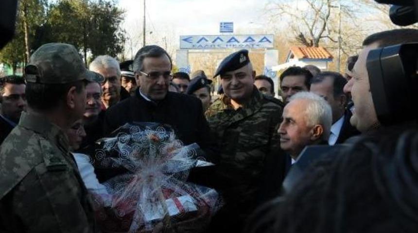 Yunanistan Başbakanı Samaras&rsquo;Tan Sınırda Yeni Yıl Jesti