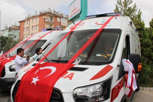 Karaman’a Gönderilen Üç Yeni Ambulans, Göreve Başladı 1